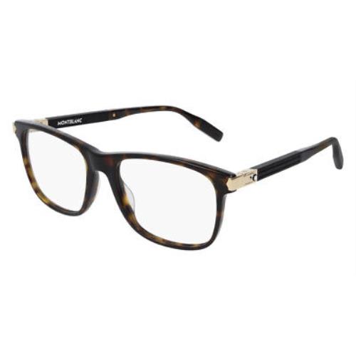 Montblanc MB0035O Eyeglasses Men Black Rectangle 55mm