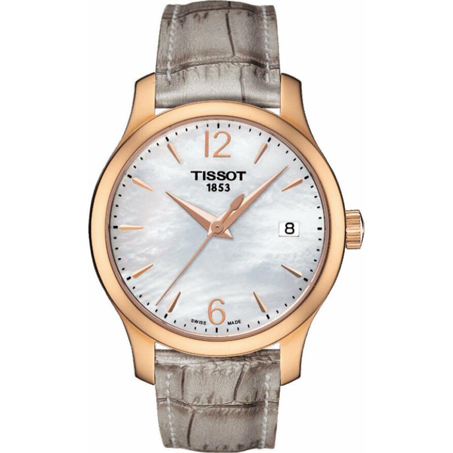 Tissot Tradition Rose Tone White Mother OF Pearl Ladies Watch T063.210.37.117.00