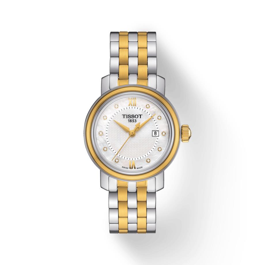 Tissot Bridgeport Lady Two Tone Yellow and White Ladies Watch T097.010.22.116.00