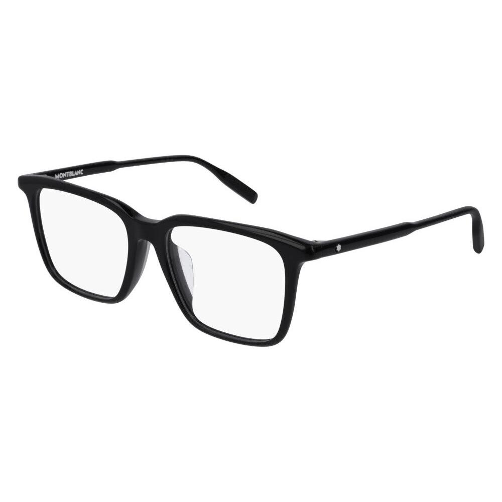 Montblanc MB0011OA Eyeglasses Men Black Rectangle 54mm