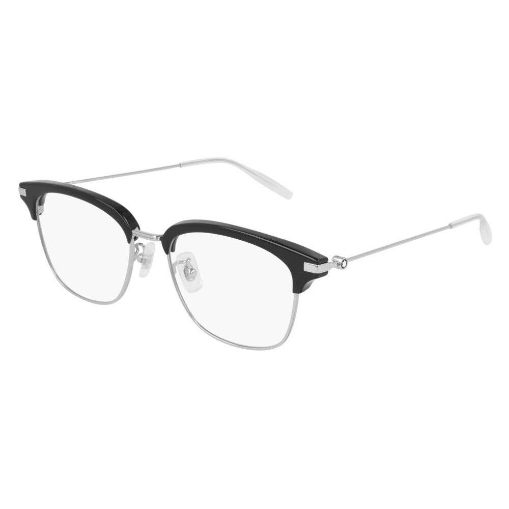 Montblanc MB0141OK Eyeglasses Men Silver Square 53mm