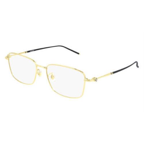 Montblanc MB0140OK Men Eyeglasses Rectangle Gold 56mm