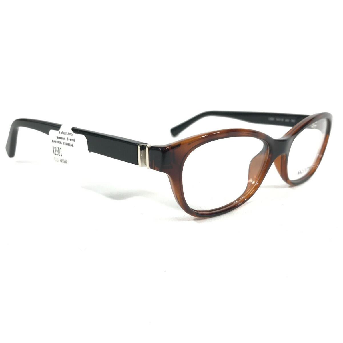 Valentino V2681 242 Eyeglasses Frames Brown Havana Tortoise Cat Eye 53-16-140