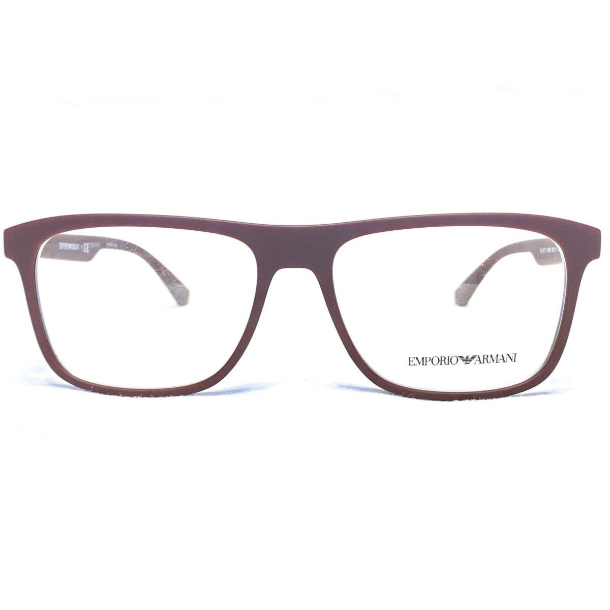 Emporio Armani EA3117 5606 Mens Bordeaux Carbon Fiber Eyeglasses Frames 55mm