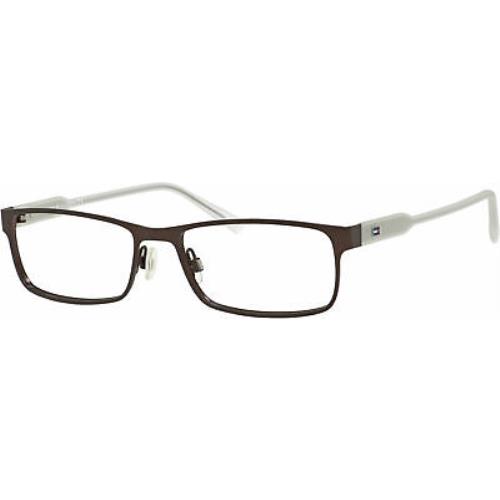 Tommy Hilfiger TH1442-OERP Matte Brown Crystal Gold Eyeglasses