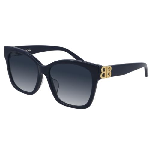 Balenciaga BB0102SA 005 Blue/gold Gradient Women`s Sunglasses