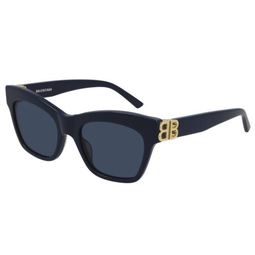 Balenciaga BB0132S 007 Blue/gold Women`s Sunglasses