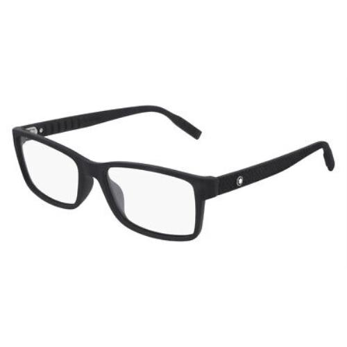 Montblanc MB0066O Eyeglasses Men Black Rectangle 56mm - Frame: Black, Lens: