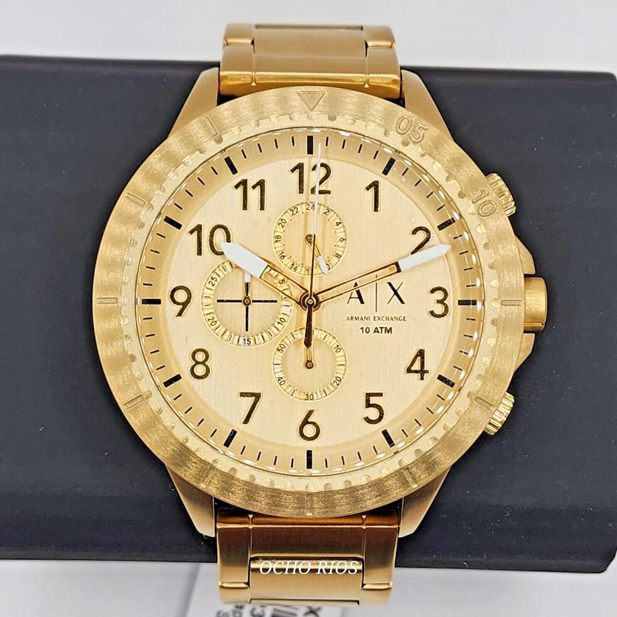 Men`s Watch Armani Exchange Chronograph Gold-tone Stainless Steel AX1752