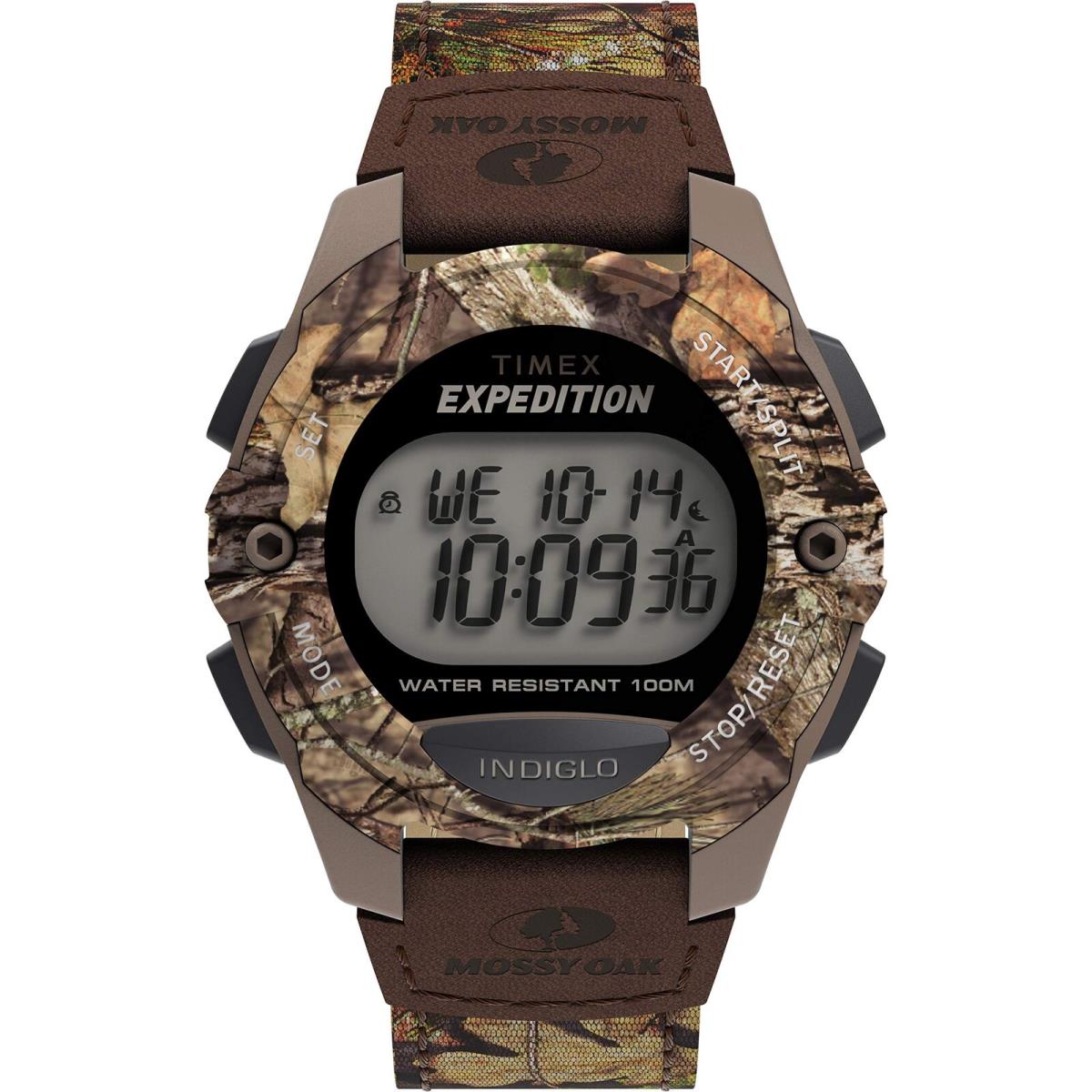 Timex TW4B19500 Expedition Digital Chrono Alarm Timer 39mm Watch - Camo Dial, Camo Band, Camo Bezel
