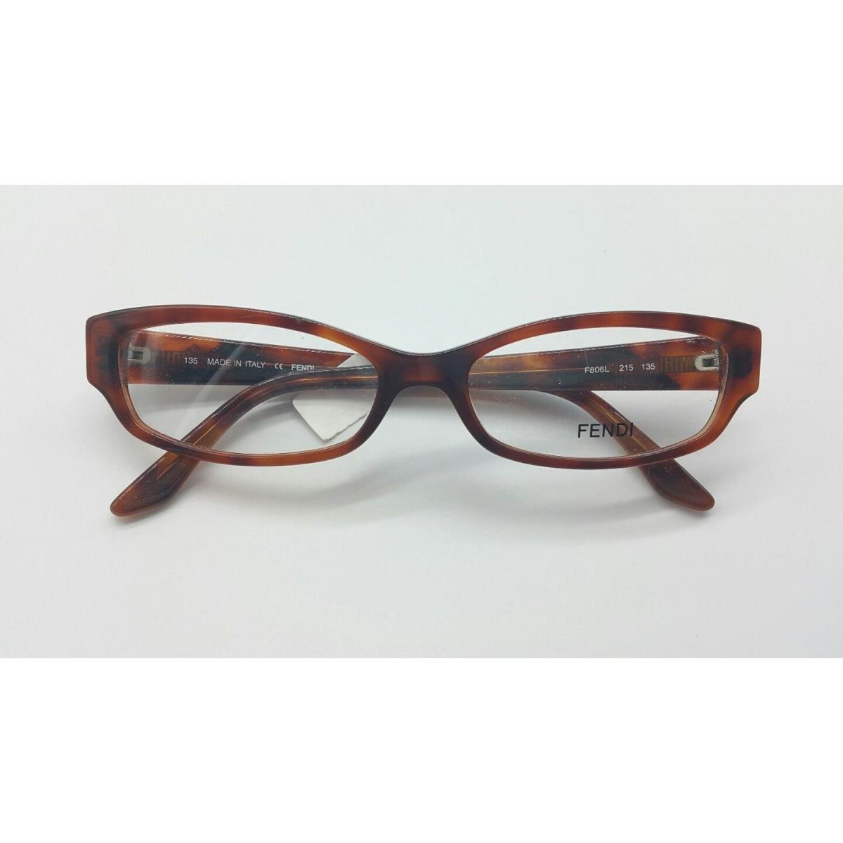 Fendi F806L Designer Eyeglasses Frame 52-16-135 Brown 215 Glasses