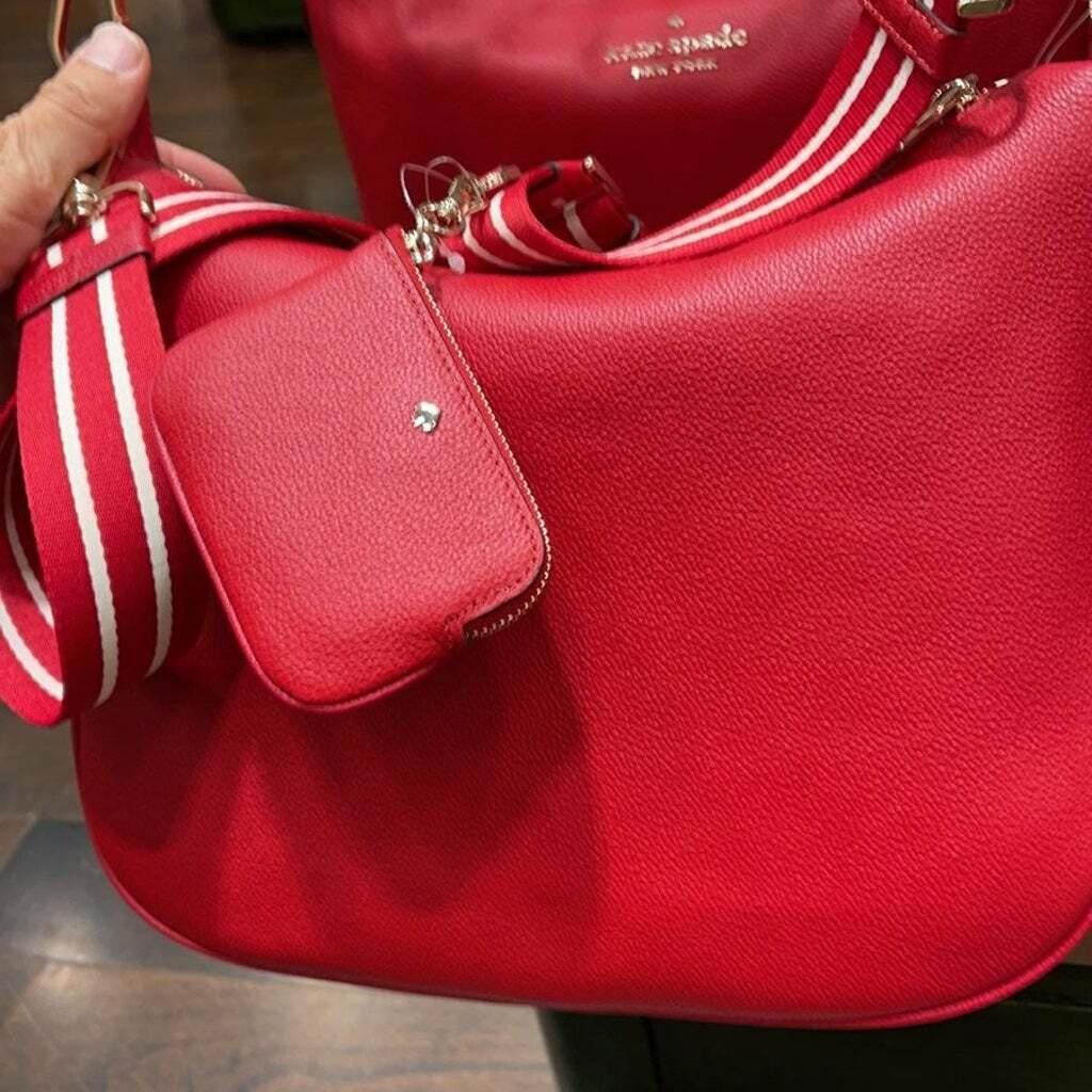 Kate Spade Rosie Large Crossbody Red Leather K5807 Candied Cherry Gift Bag  | 008838360013 - Kate Spade bag Crossbody - Gold Hardware, candied cherry  (600) Manufacturer, Red Lining | Fash Direct