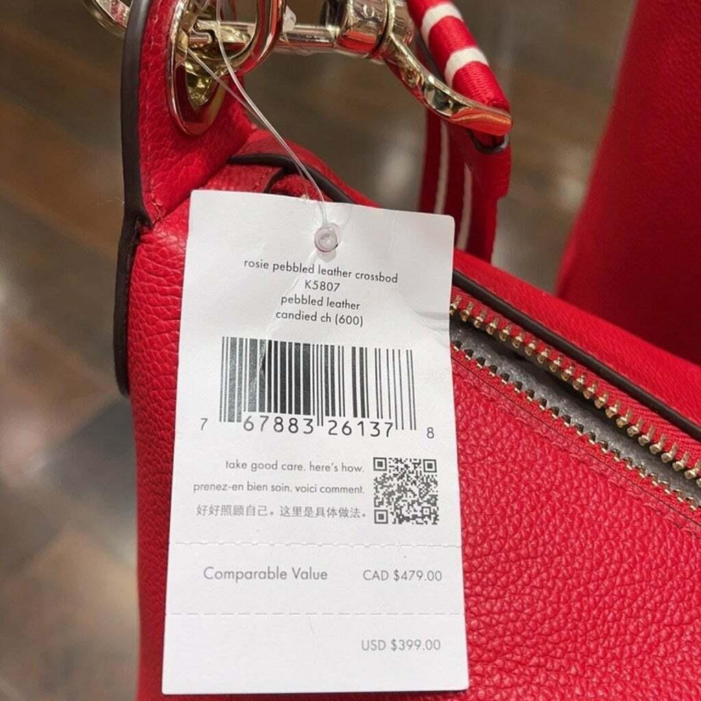 Kate Spade Rosie Large Crossbody Red Leather K5807 Candied Cherry Gift Bag  - Kate Spade bag - 008838360013 | Fash Brands