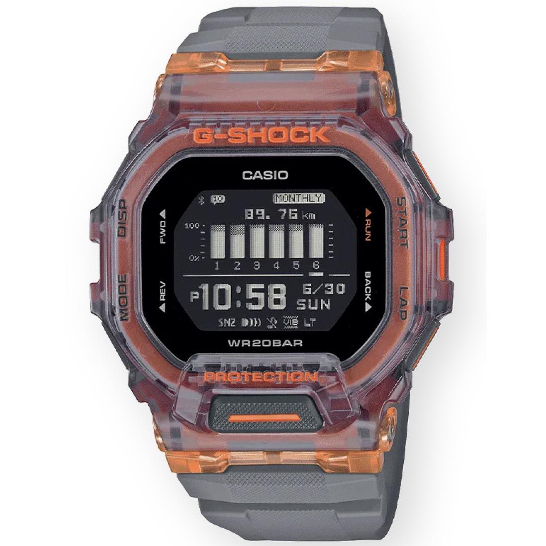 Casio G-shock Digital G-squad Vibrant Orange Resin Watch- GBD200SM-1A5