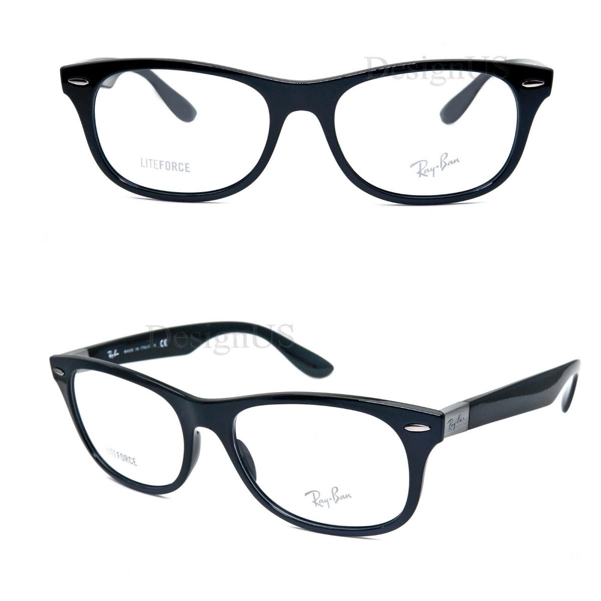 Ray Ban RB 7032 5206 Liteforce Black 55/17/150 Italy Eyeglasses