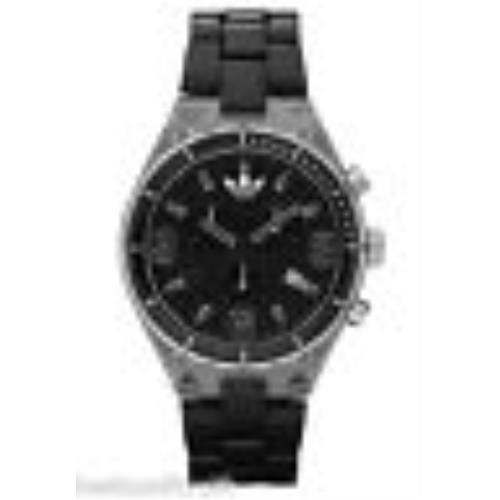 Adidas Cambridge Brushed Black Aluminum Band Chronograph Watch+date ADH2542-NEW