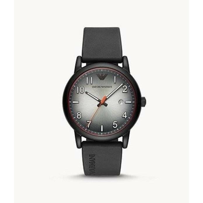 Emporio Armani Men`s Three-hand Black Rubber Watch Ar11176