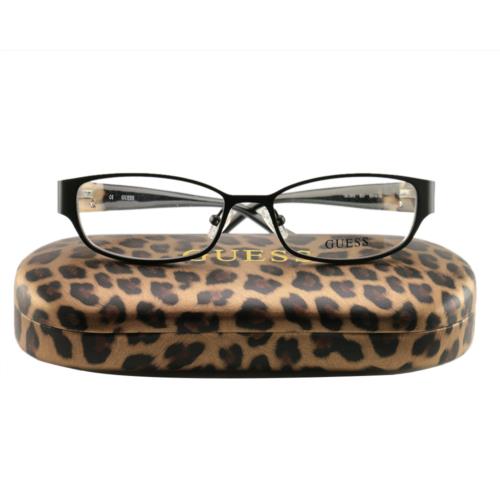 Guess eyeglasses  - Satin Black , Satin Black Frame, With Plastic Demo Lens Lens