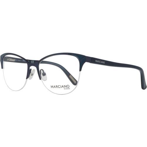 Guess BY Marciano Eyeglasses GM0290 091 Matte Blue Cat Eye 52 16 135