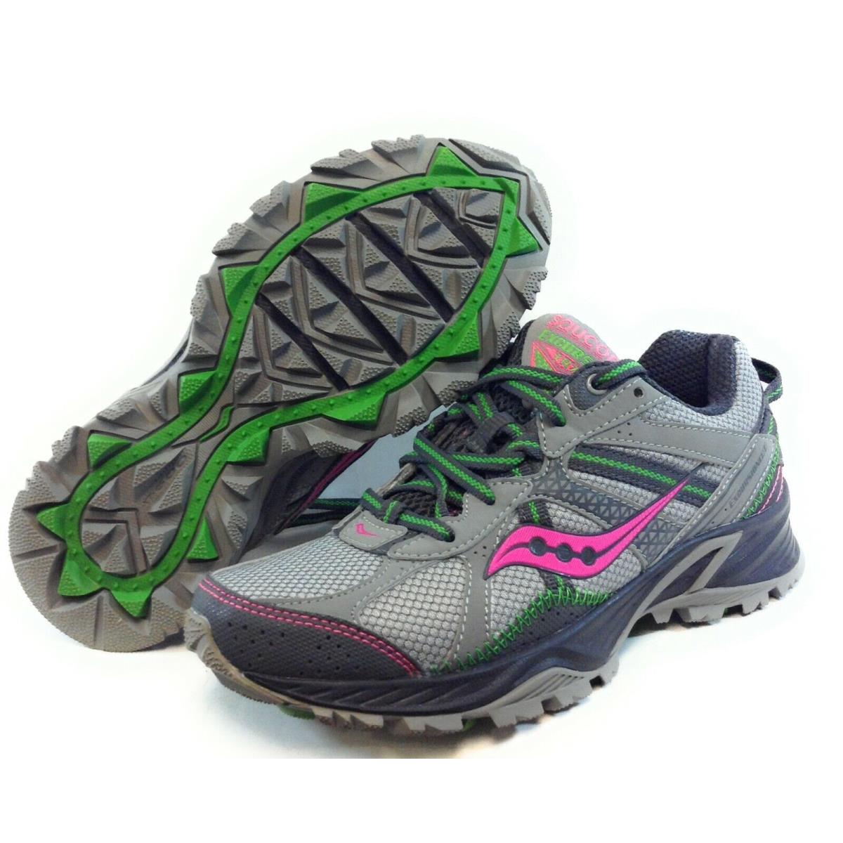 Womens Saucony Grid Excursion TR 7 15170-13 Grey Pink Green Sneakers Shoes