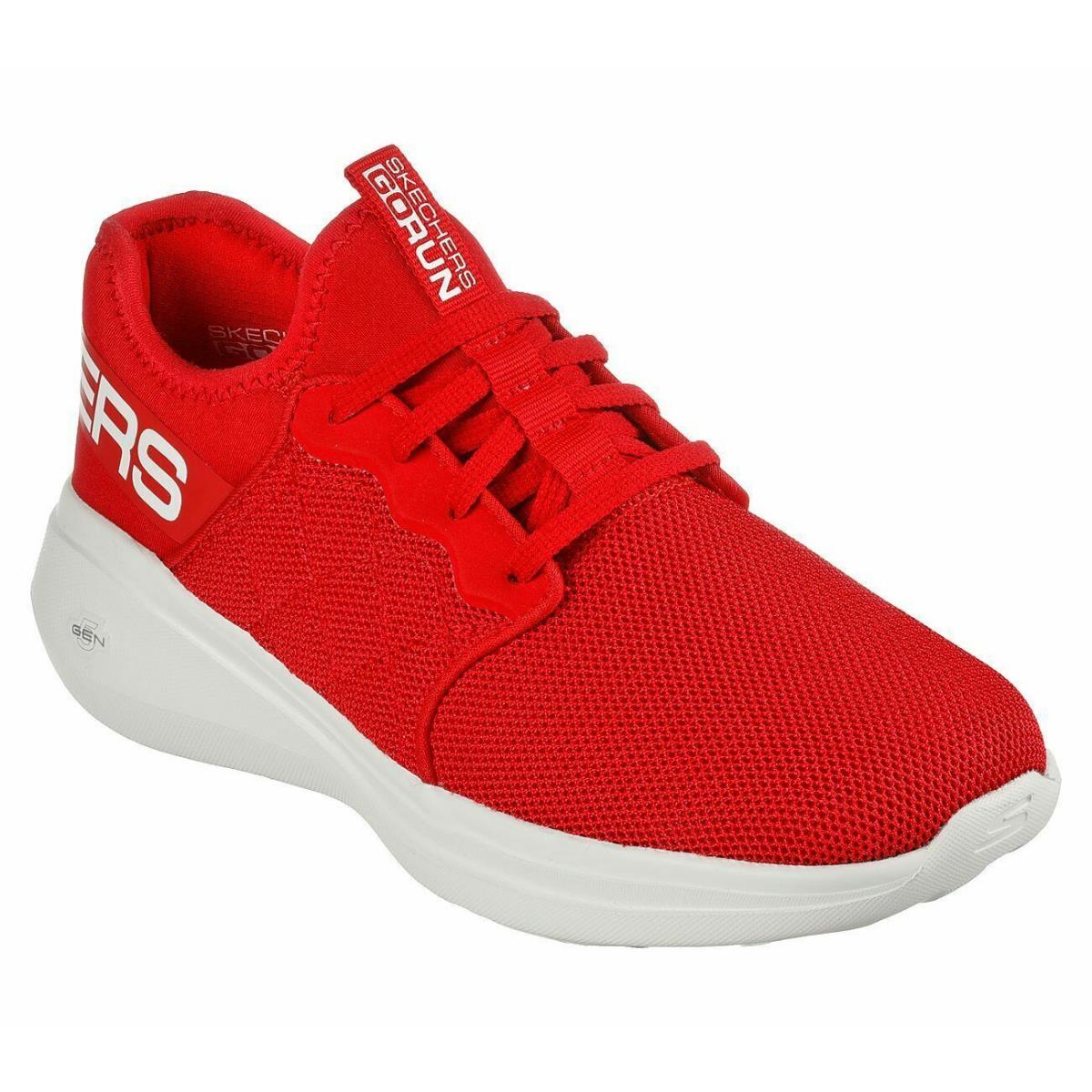 Go Run Skechers Red Fast Shoes Women`s Sport Comfort Casual Slip On Mesh 128180