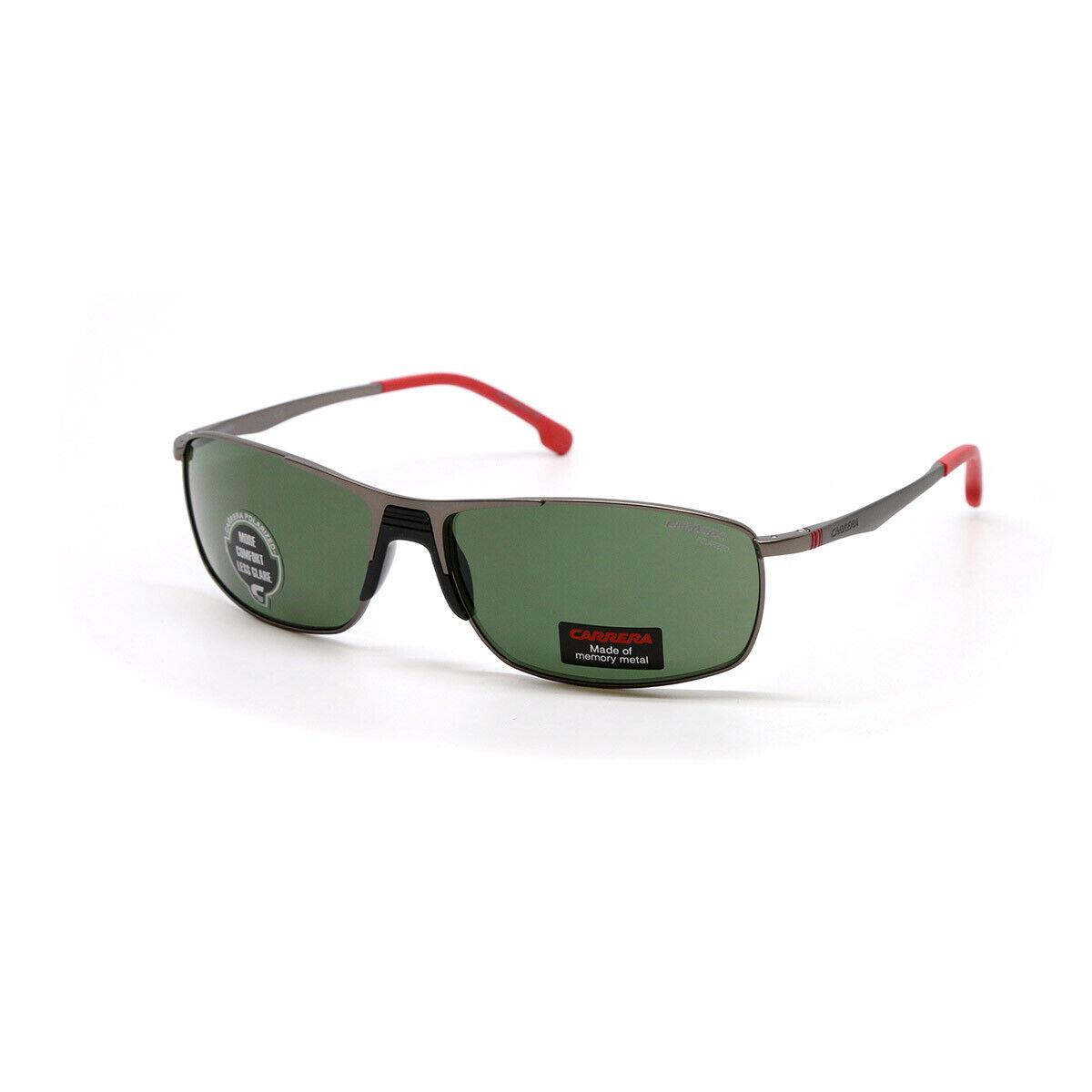 Carrera 8039/S R80 UC Sunglasses Matte Dark Ruthenium Frame Green Polarized