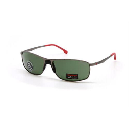 Carrera 8039S R80 UC Sunglasses Matte Ruthenium Frame Green Polarized Lens 60mm