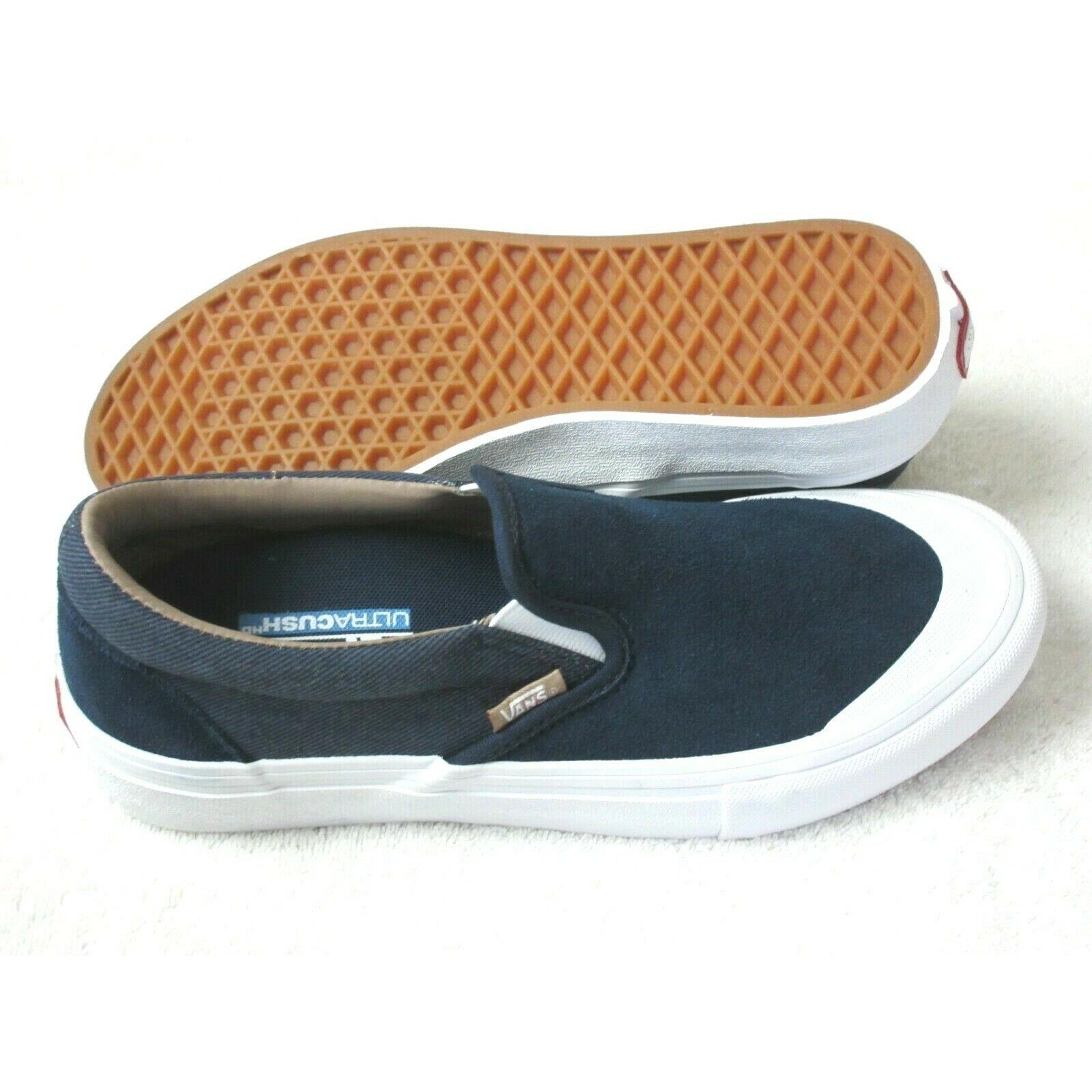 vans slip on pro dress blue