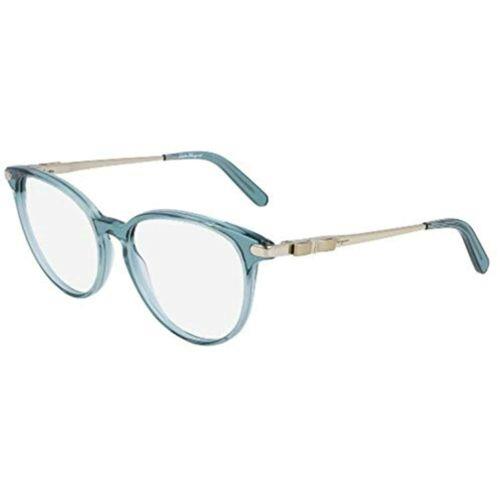 Salvatore Ferragamo SF 2862 444 Crystal Acqua Eyeglasses 55mm with SF Case