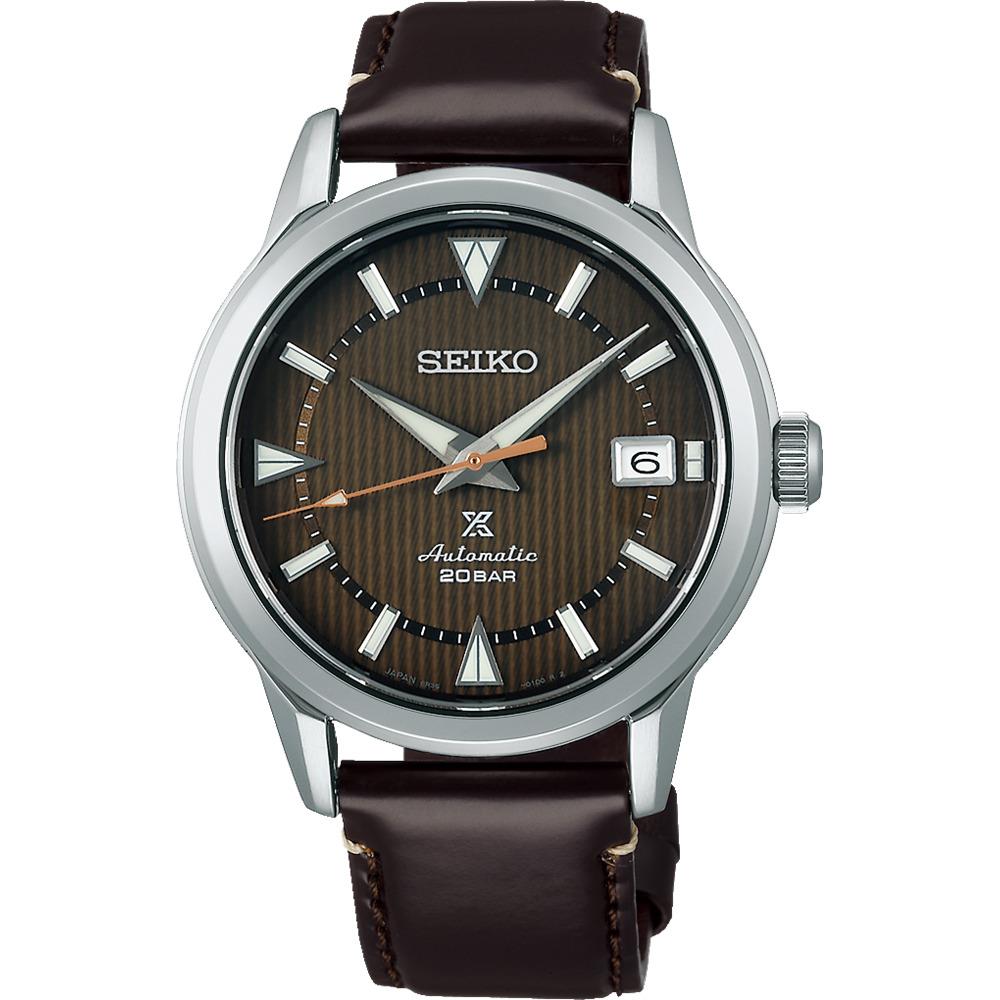 Seiko Prospex Alpinist Forest Brown Dial Men`s Leather Strap Watch SPB251