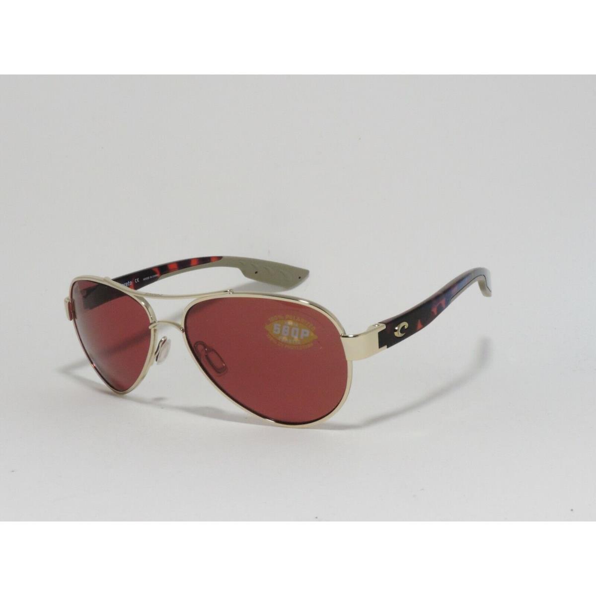 Costa Del Mar Loreto Sunglasses Rose Gold Copper 580P Polarized 56-14-126