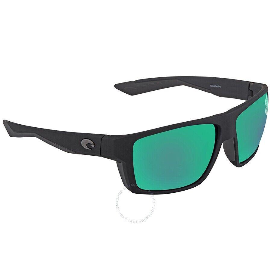 Bloke Matte Black Gray Frame Green 580 Polarized Glass Lens by Costa Del Mar