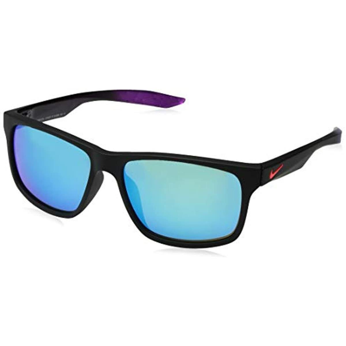 Nike EV0998 063 Matte Black Chaser Sunglasses with Blue/green Mirror Lenses