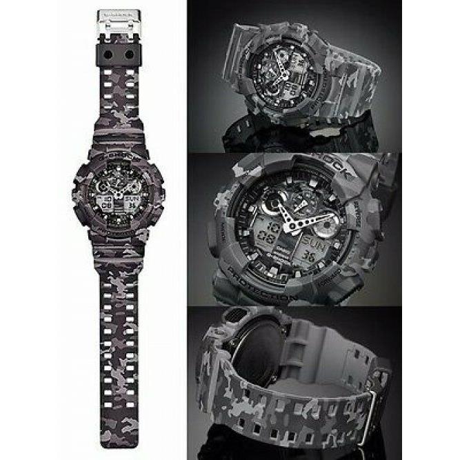 GA-100CM-8A Camouflare Casio G-shock Watches Analog Digital Resin Band 200m