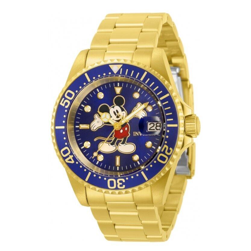 Invicta Disney Automatic Men`s 40mm Limited Edition Blue Mickey Dial Watch 32506