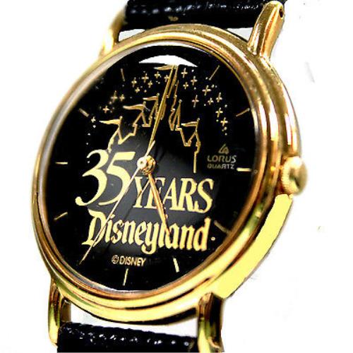 Mickey Disneyland 35 Year Anniversary Lorus Gold/black Collectors Watch