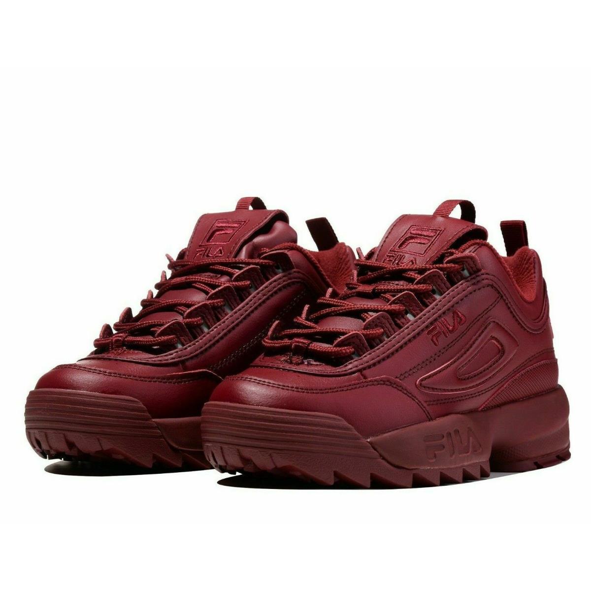 maroon fila boots