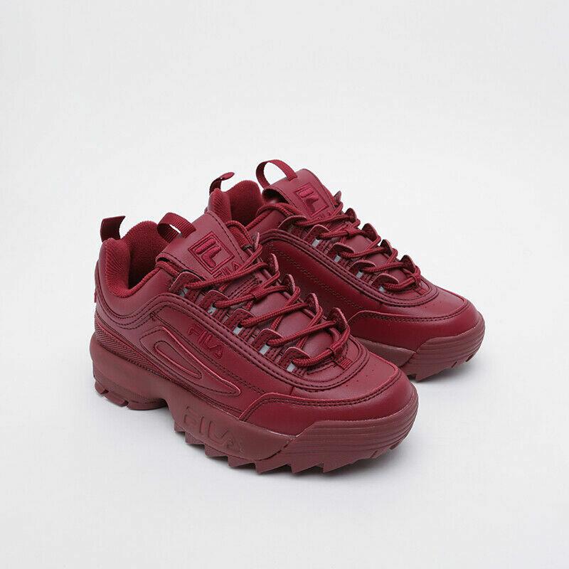 maroon fila boots