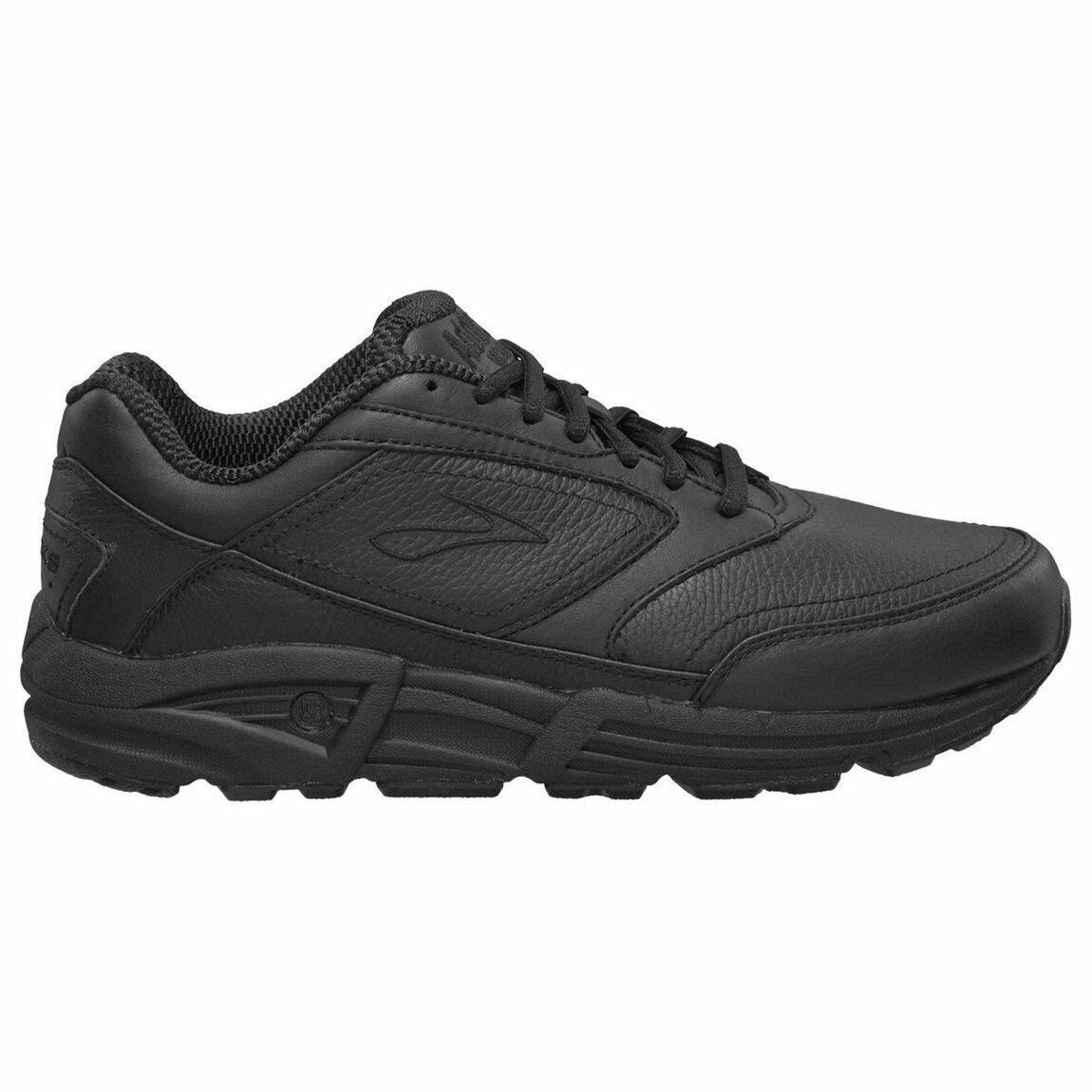Brooks Addiction Walker 1100391B001 Black Leather Walking Shoes Men`s Size 9 B