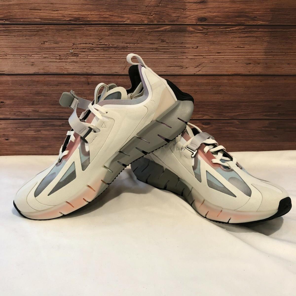 reebok zig kinetica beige running shoes