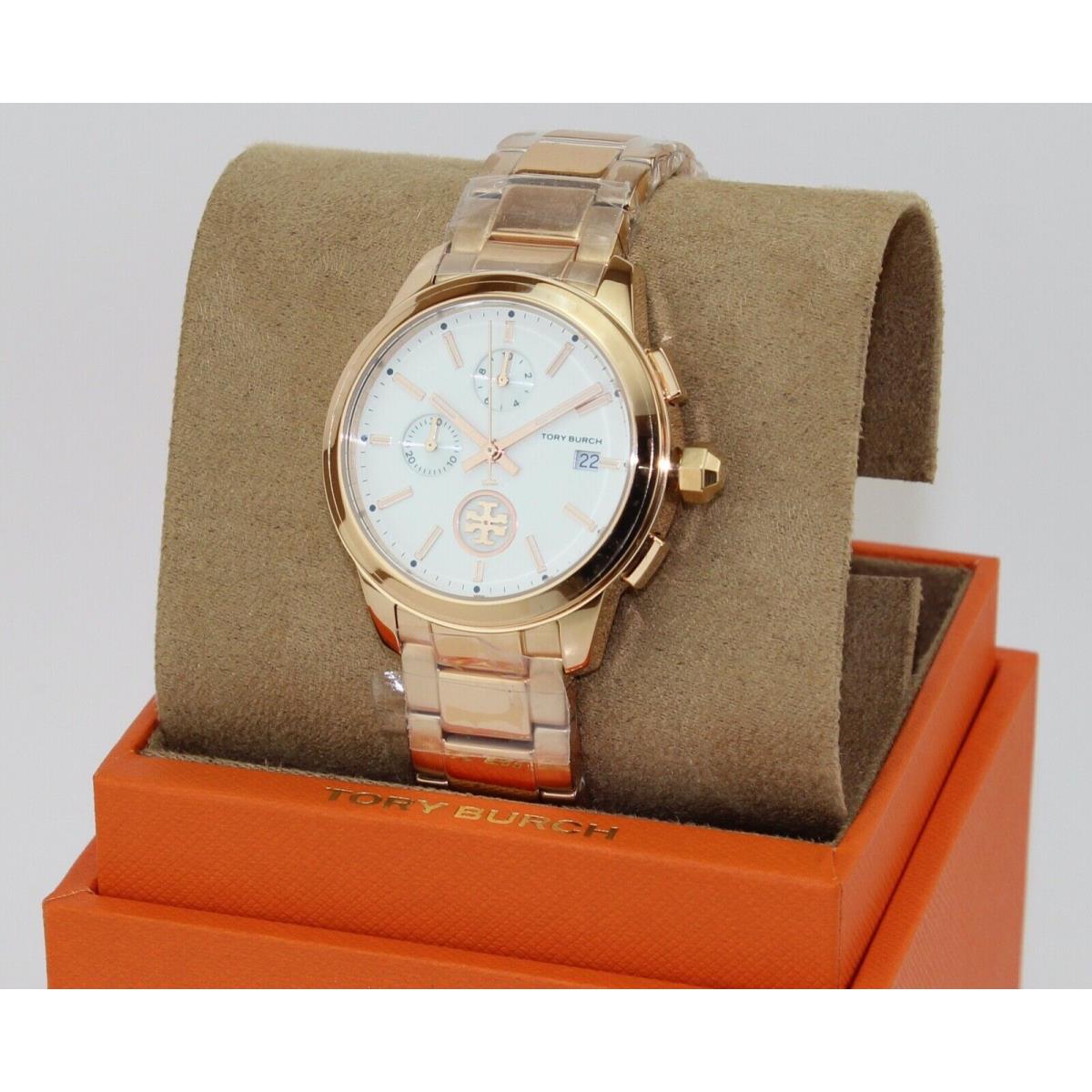 Tory Burch Collins Rose Gold Chronograph Women`s TBW1253 Watch - Tory Burch  watch - 796483391994 | Fash Brands