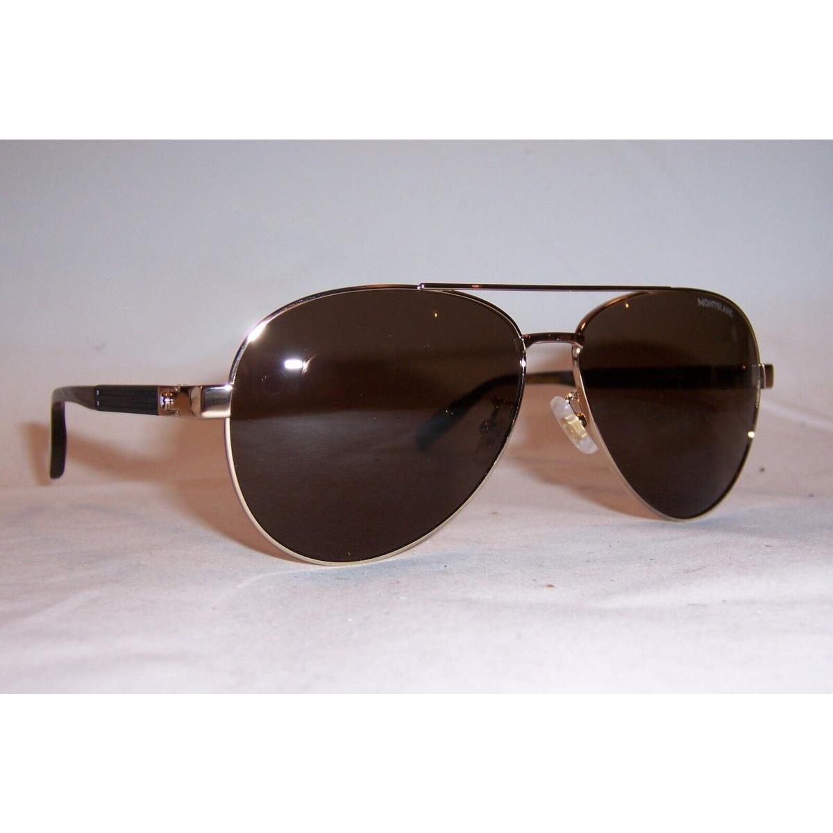 Mont Blanc Sunglasses MB 0032S 003 Gold/brown 0032 Montblanc