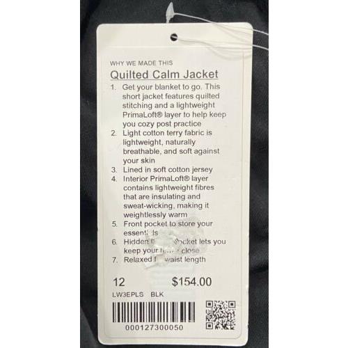 Lululemon clothing Quilted Calm Jacket - Black 6