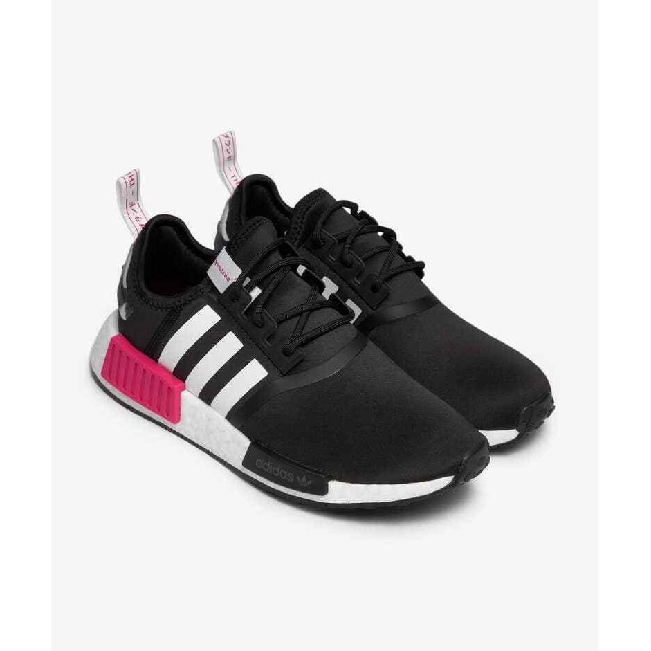 nmd_r1 shoes black and pink