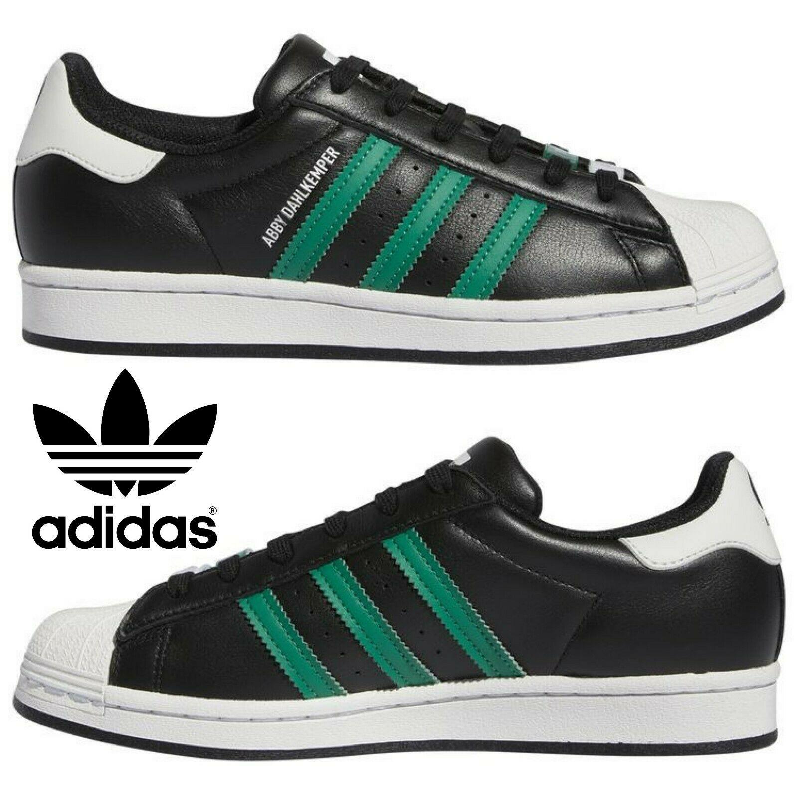 Adidas Originals Superstar Women s Sneakers Casual Shoes Sport Gym Black Green - Black , Black/Green Manufacturer