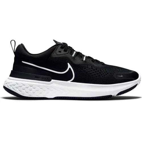 Nike Women`s React Miler 2 Running Shoes Black / White / Smoke Grey