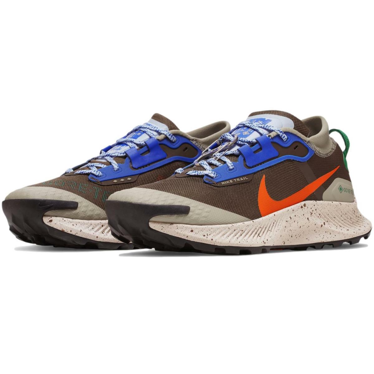 Nike Men`s Pegasus Trail 3 Gtx Cocao Wow Hyper Royal Malachite Shoes DR0137-200 - Brown