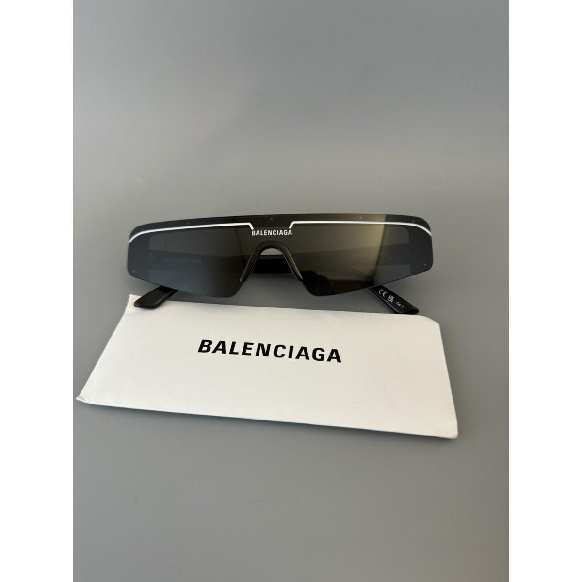 Balenciaga Shield Sunglasses BB0003S 001 Black 99mm 01-140