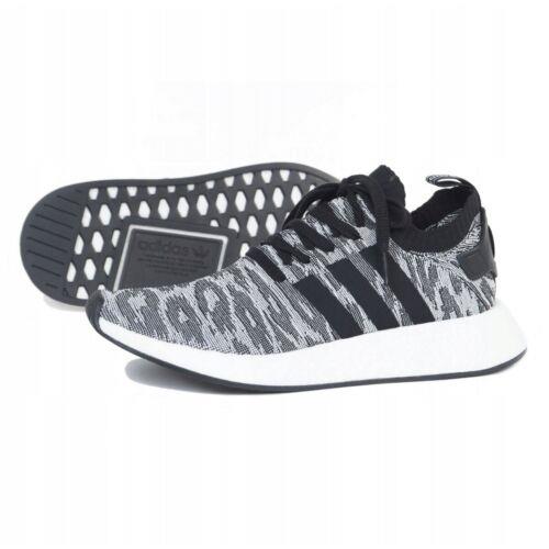 Mens Adidas NMD_R2 Primeknit Athletic Shoe Sneaker BY9409 Core Black 13
