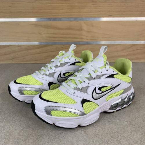 nike zoom air fire trainers in white grey and yellow